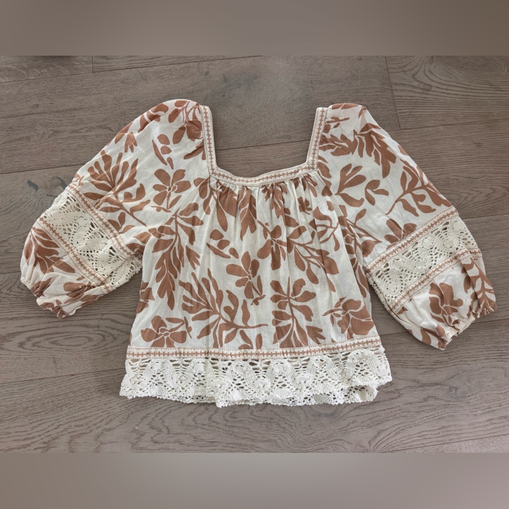 Christian Siriano Boho Peasant Top size small